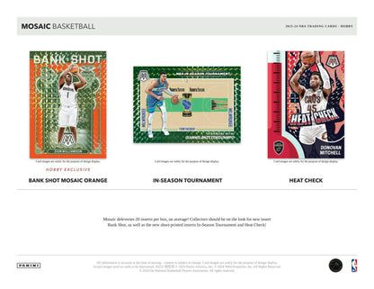 2023 - 24 Panini Mosaic Basketball Hobby Box - Columbia Hobby - Sports Card Boxes - Toploaders - Card Savers