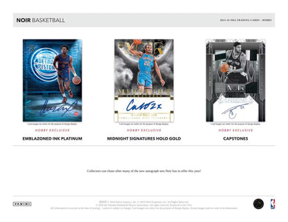2023 - 24 Panini Noir Basketball Hobby Box - Columbia Hobby - Sports Card Boxes - Toploaders - Card Savers