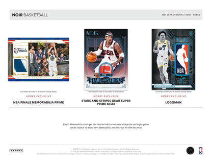 2023 - 24 Panini Noir Basketball Hobby Box - Columbia Hobby - Sports Card Boxes - Toploaders - Card Savers
