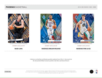 2023 - 24 Panini Phoenix Basketball Hobby Box - Columbia Hobby - Sports Card Boxes - Toploaders - Card Savers