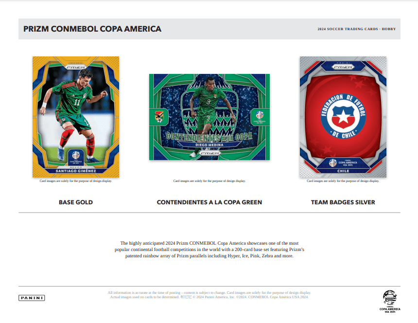 2023 - 24 Panini Prizm COPA America Soccer Hobby Box - Columbia Hobby - Sports Card Boxes - Toploaders - Card Savers