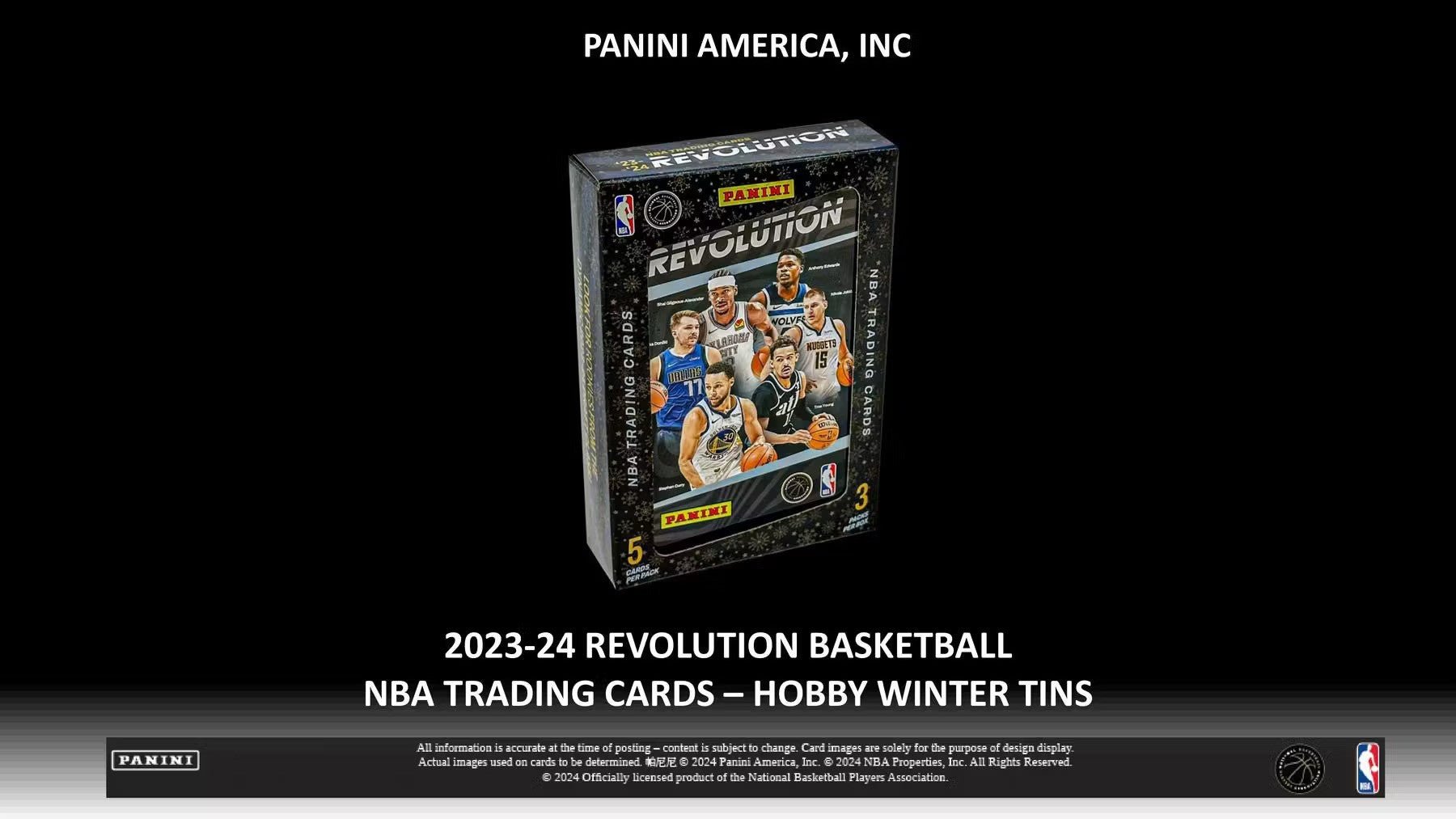 2023 - 24 Panini Revolution Basketball Winter Tin - Columbia Hobby - Sports Card Boxes - Toploaders - Card Savers
