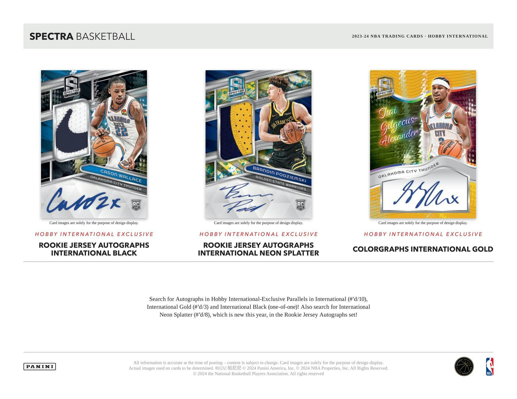 2023 - 24 Panini Spectra Basketball International Hobby Box - Columbia Hobby - Sports Card Boxes - Toploaders - Card Savers