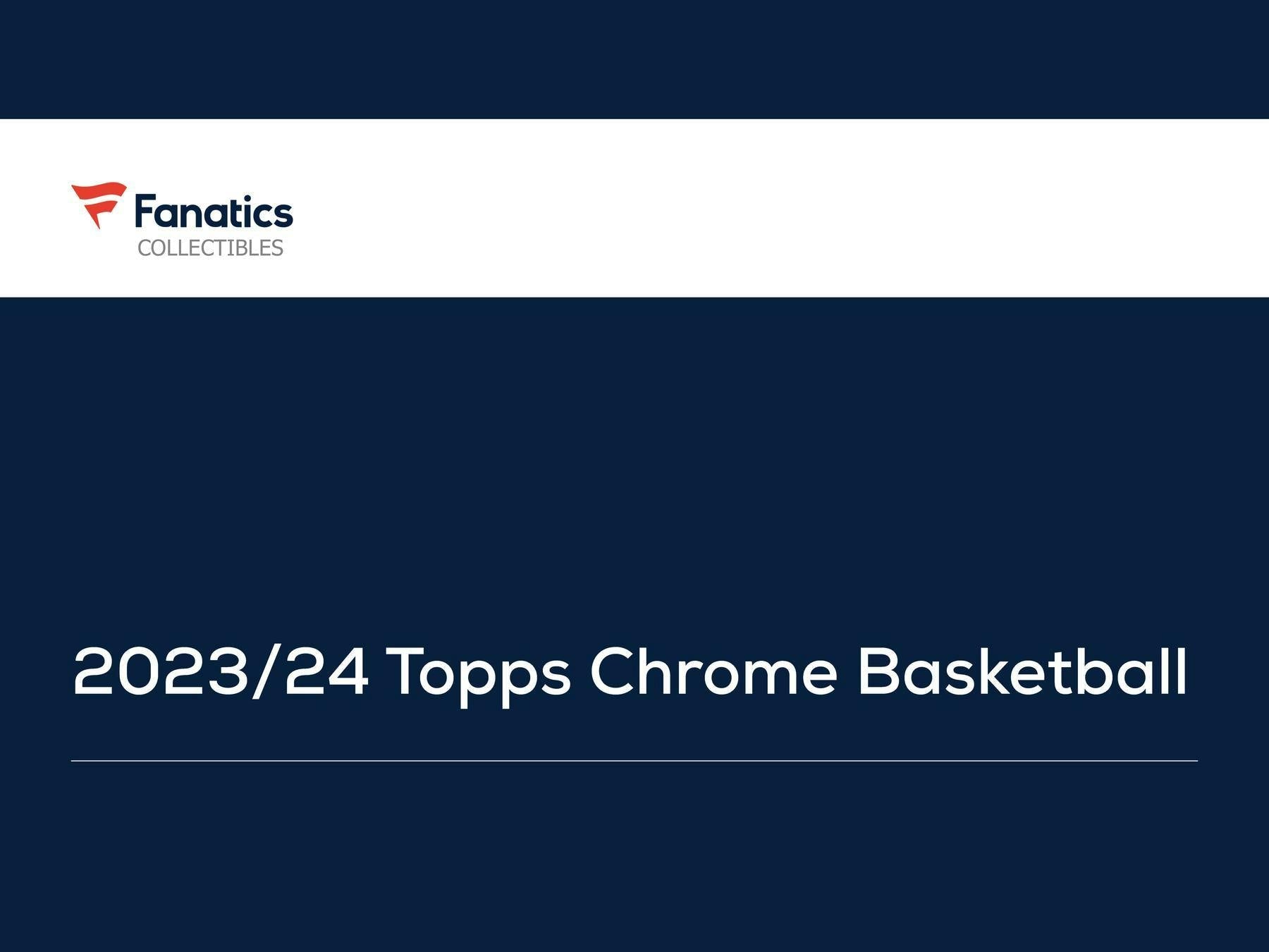 2023 - 24 Topps Chrome Basketball Blaster Box - Columbia Hobby - Sports Card Boxes - Toploaders - Card Savers