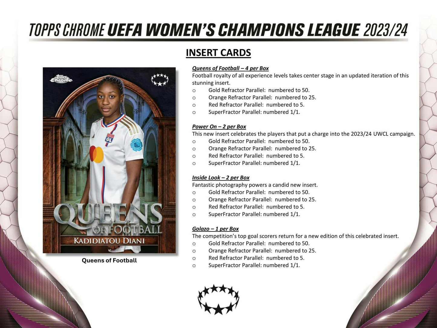2023 - 24 Topps Chrome UEFA Women's Champions League Soccer Hobby Box - Columbia Hobby - Sports Card Boxes - Toploaders - Card Savers