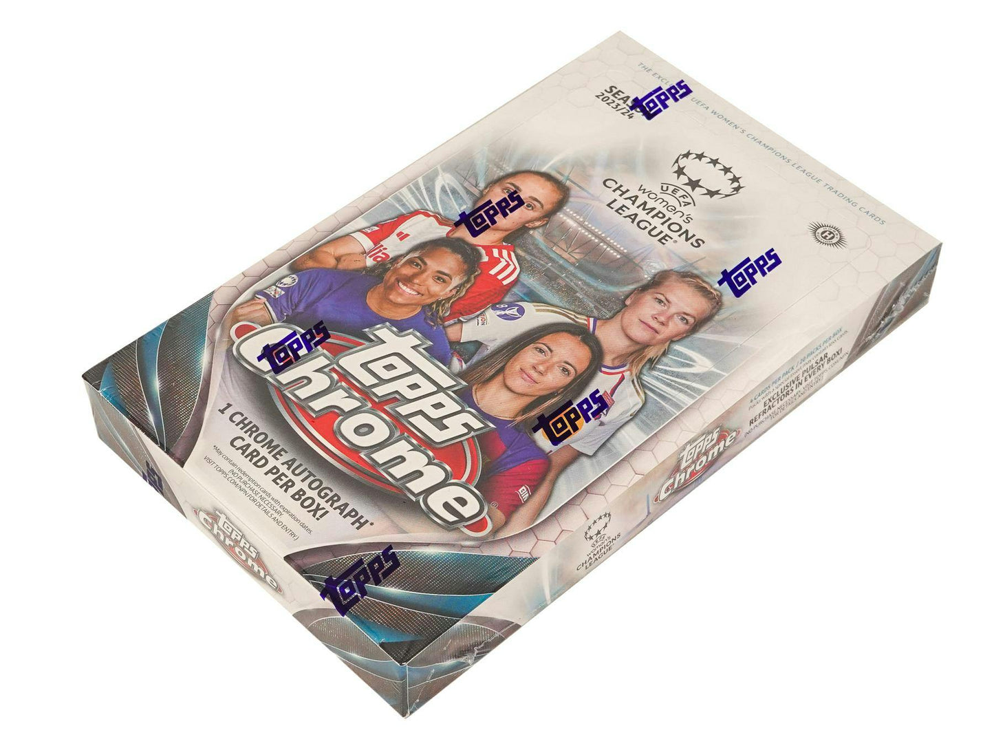 2023 - 24 Topps Chrome UEFA Women's Champions League Soccer Hobby Box - Columbia Hobby - Sports Card Boxes - Toploaders - Card Savers