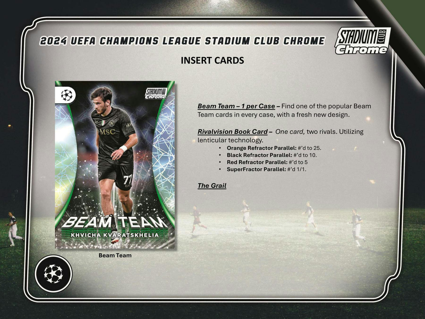 2023 - 24 Topps Stadium Club Chrome UEFA Club Competitions Soccer Hobby Box - Columbia Hobby - Sports Card Boxes - Toploaders - Card Savers