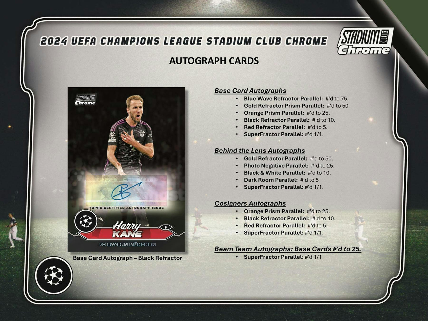 2023 - 24 Topps Stadium Club Chrome UEFA Club Competitions Soccer Hobby Box - Columbia Hobby - Sports Card Boxes - Toploaders - Card Savers