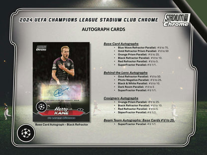 2023 - 24 Topps Stadium Club Chrome UEFA Club Competitions Soccer Hobby Box - Columbia Hobby - Sports Card Boxes - Toploaders - Card Savers