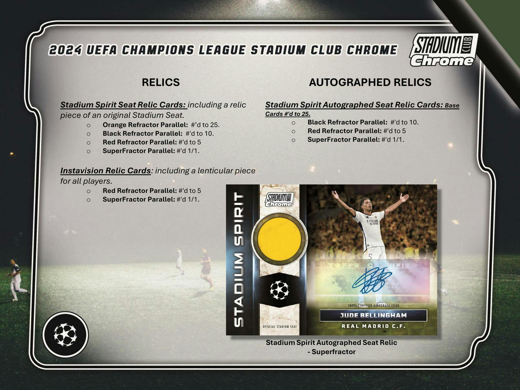 2023 - 24 Topps Stadium Club Chrome UEFA Club Competitions Soccer Hobby Box - Columbia Hobby - Sports Card Boxes - Toploaders - Card Savers