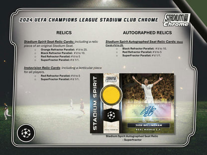 2023 - 24 Topps Stadium Club Chrome UEFA Club Competitions Soccer Hobby Box - Columbia Hobby - Sports Card Boxes - Toploaders - Card Savers