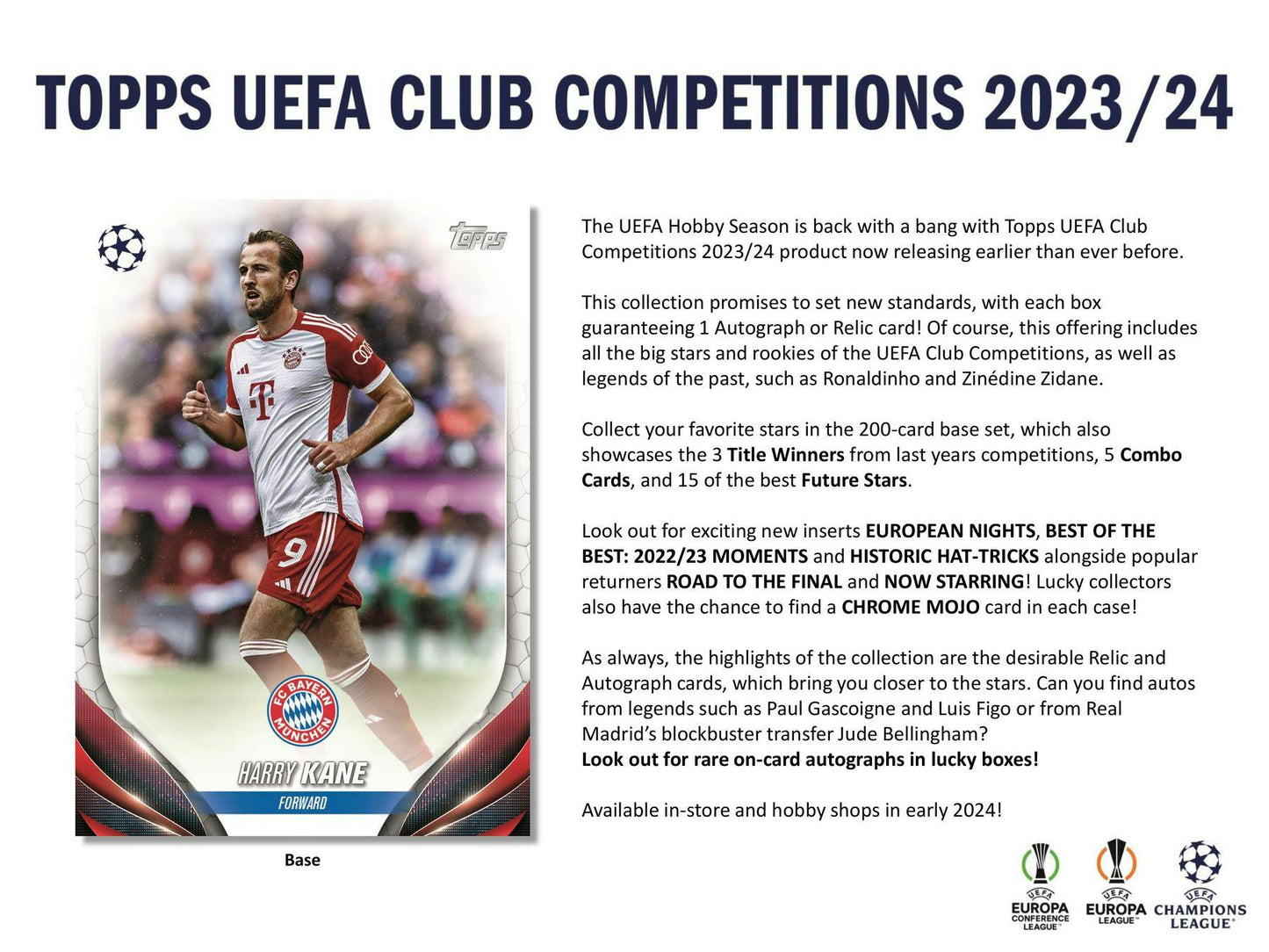 2023 - 24 Topps UEFA Club Competitions Soccer Hobby Box - Columbia Hobby - Sports Card Boxes - Toploaders - Card Savers