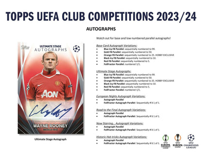 2023 - 24 Topps UEFA Club Competitions Soccer Hobby Box - Columbia Hobby - Sports Card Boxes - Toploaders - Card Savers