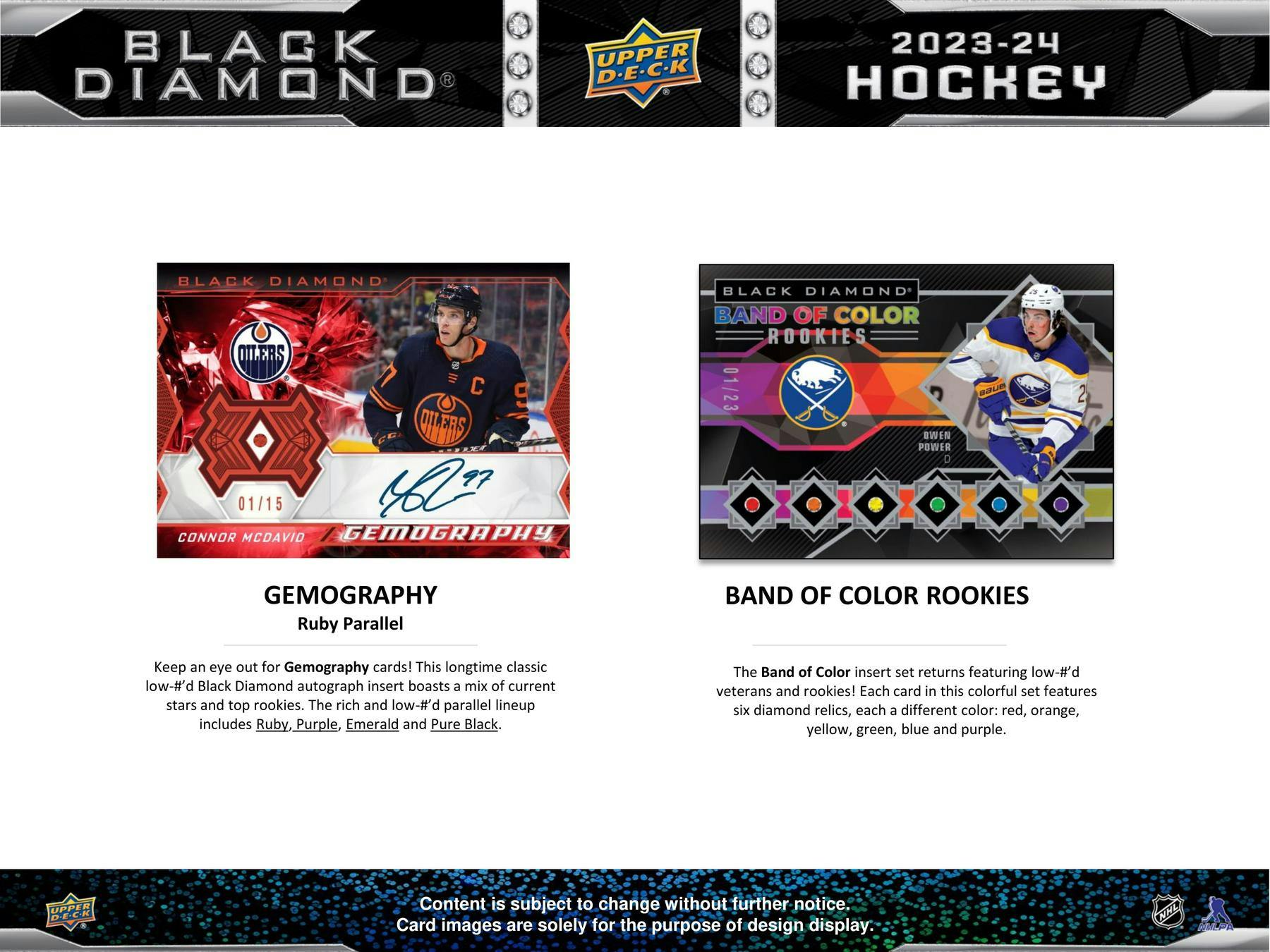 2023 - 24 Upper Deck Black Diamond Hockey Hobby Box - Columbia Hobby - Sports Card Boxes - Toploaders - Card Savers