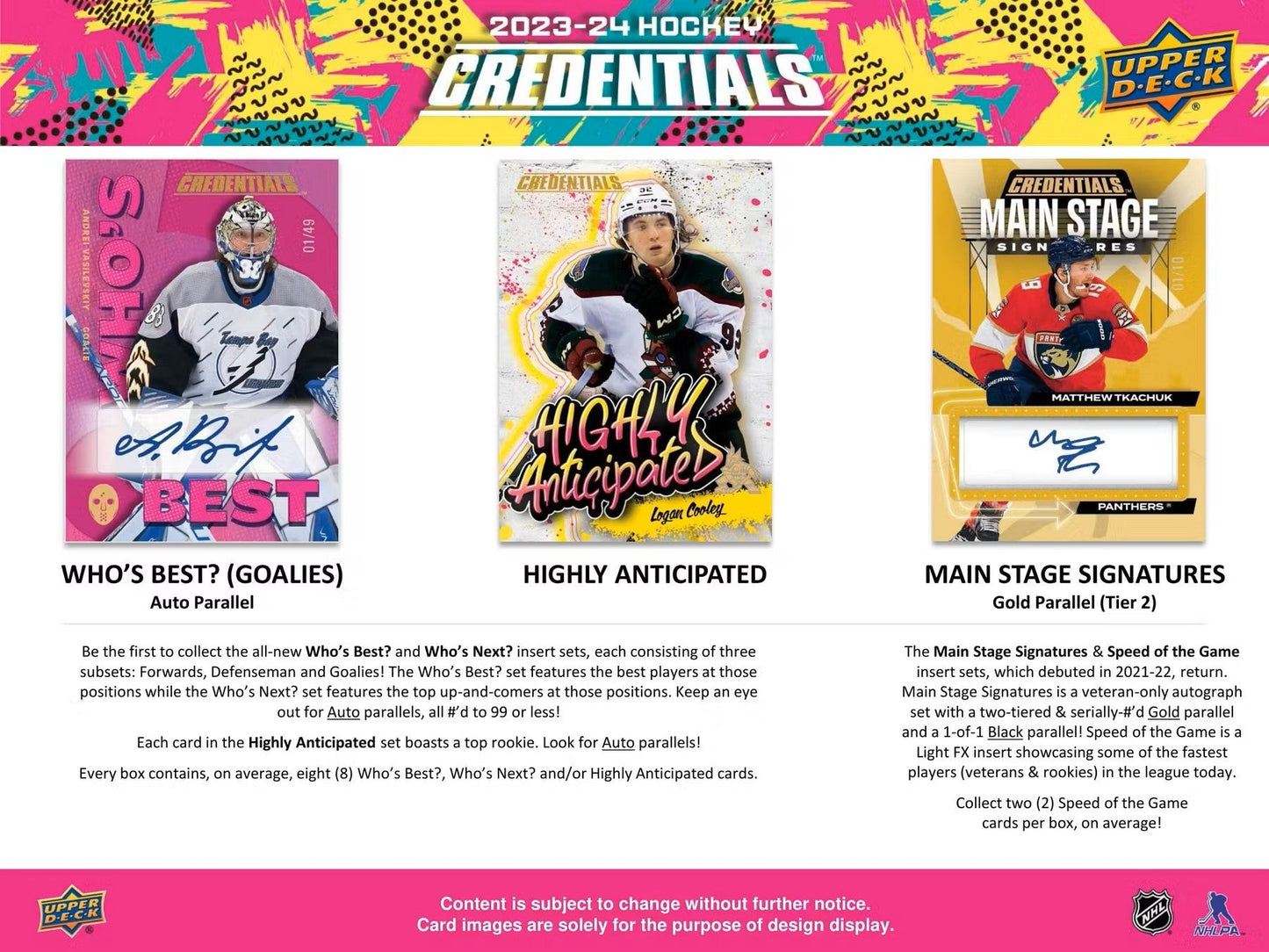 2023 - 24 Upper Deck Credentials Hockey Hobby Box - Columbia Hobby - Sports Card Boxes - Toploaders - Card Savers