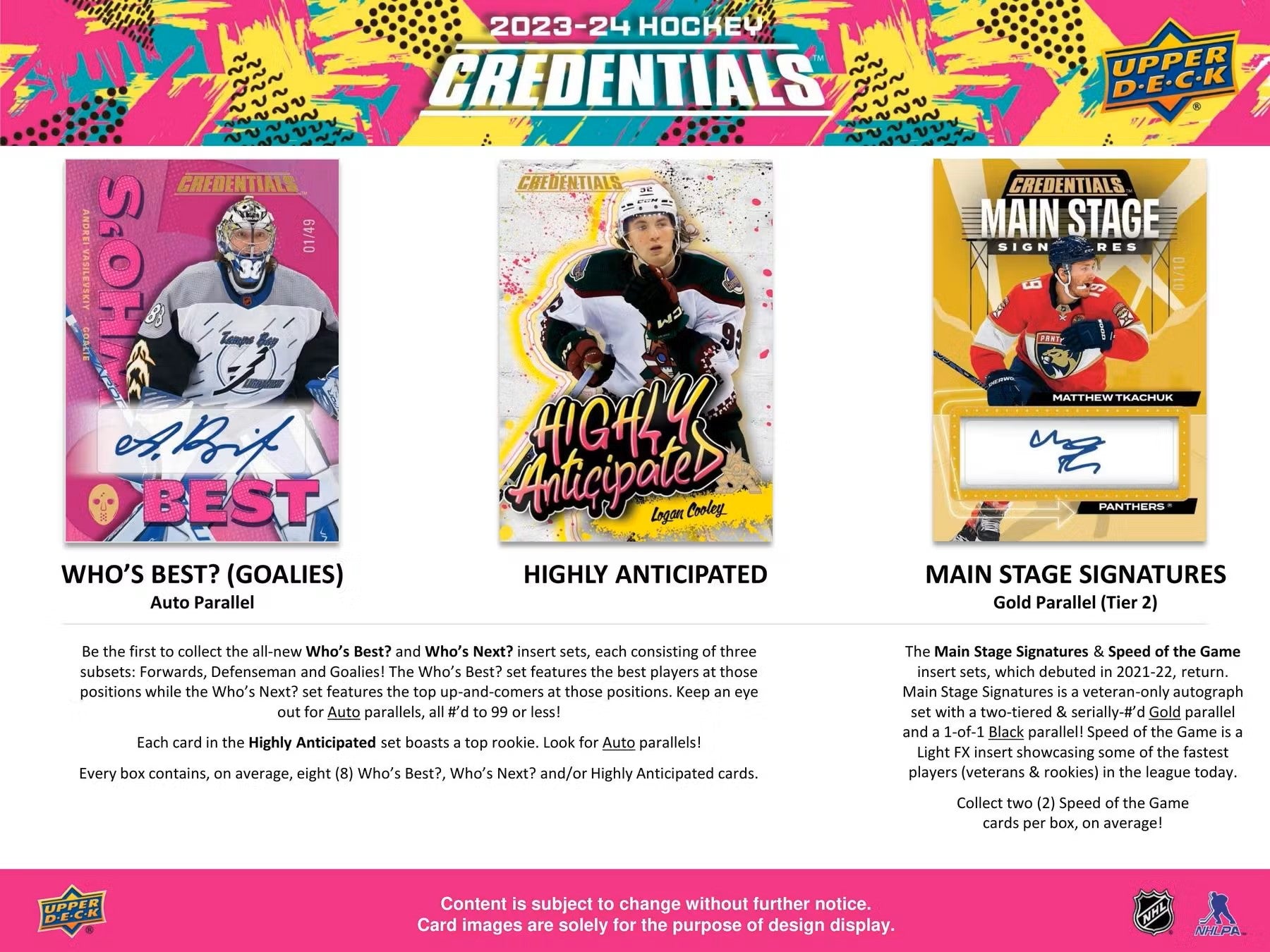2023 - 24 Upper Deck Credentials Hockey Hobby Box - Columbia Hobby - Sports Card Boxes - Toploaders - Card Savers