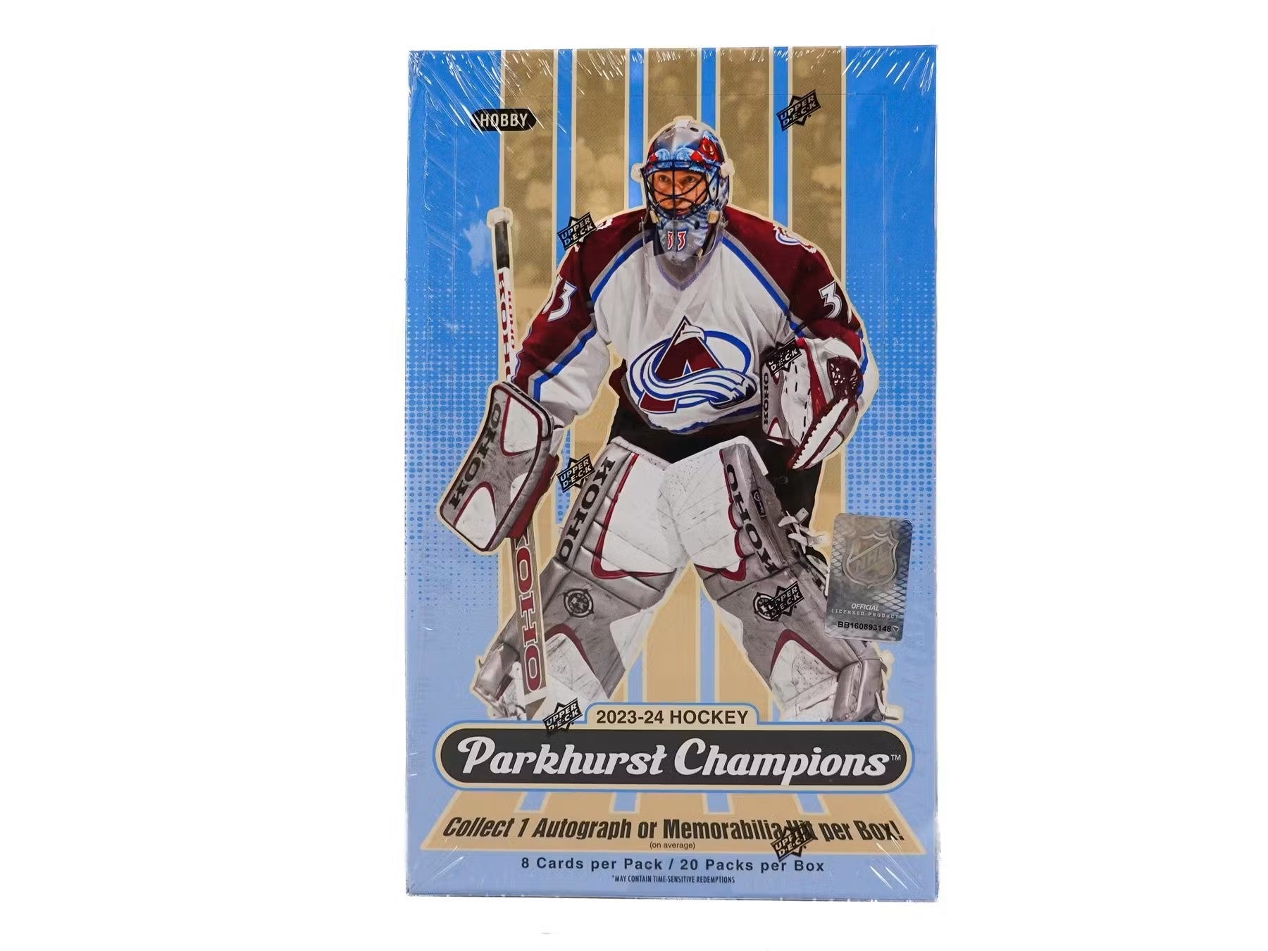 2023-24 Upper Deck Parkhurst Champions Hockey Hobby Box packaging | Columbia Sports Cards

2023-24 Parkhurst Champions Connor Bedard rookie card example | Columbia Sports Cards

2023-24 Parkhurst Champions 52 Retros insert card example | Columbia Sports Cards

2023-24 Parkhurst Champions Daddy-O Flows insert card example | Columbia Sports Cards

2023-24 Parkhurst Champions Burnin Rubber insert card example | Columbia Sports Cards