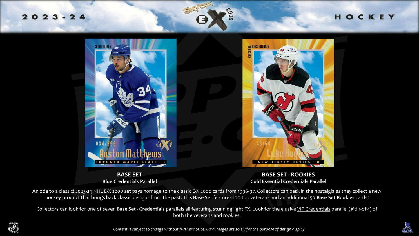 2023 - 24 Upper Deck Skybox E - X 2000 Hockey Hobby Box - Columbia Hobby - Sports Card Boxes - Toploaders - Card Savers