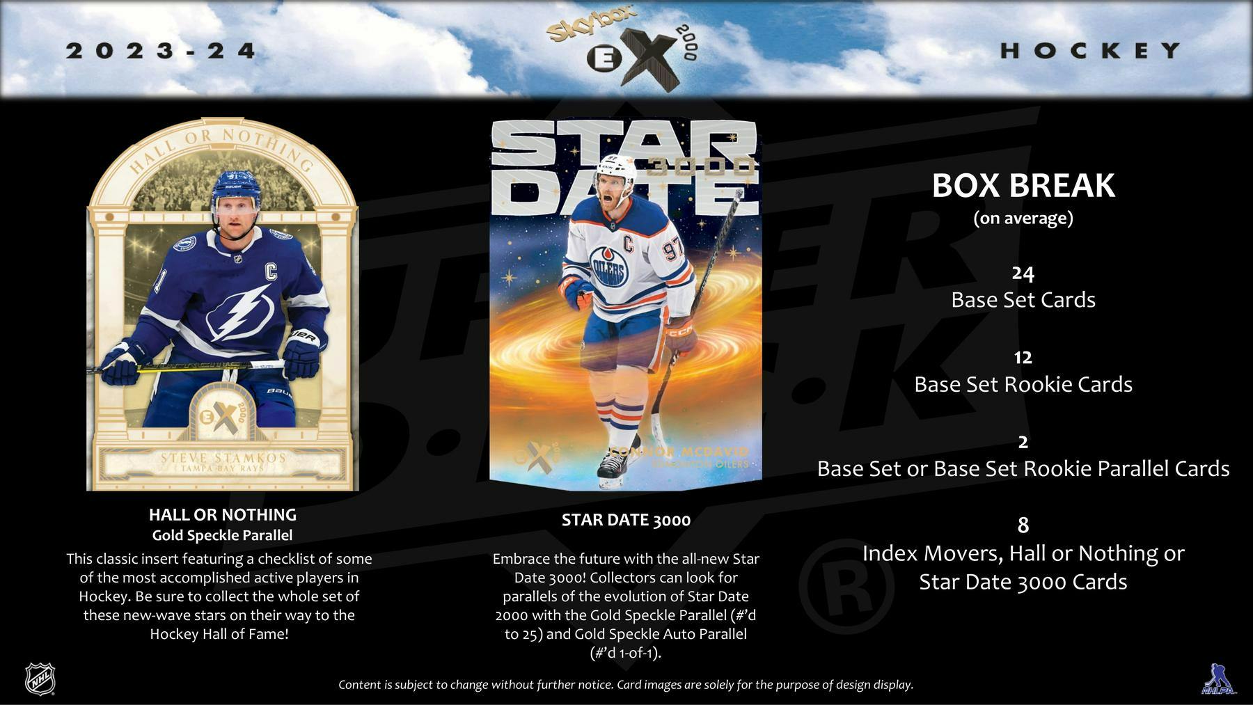 2023 - 24 Upper Deck Skybox E - X 2000 Hockey Hobby Box - Columbia Hobby - Sports Card Boxes - Toploaders - Card Savers