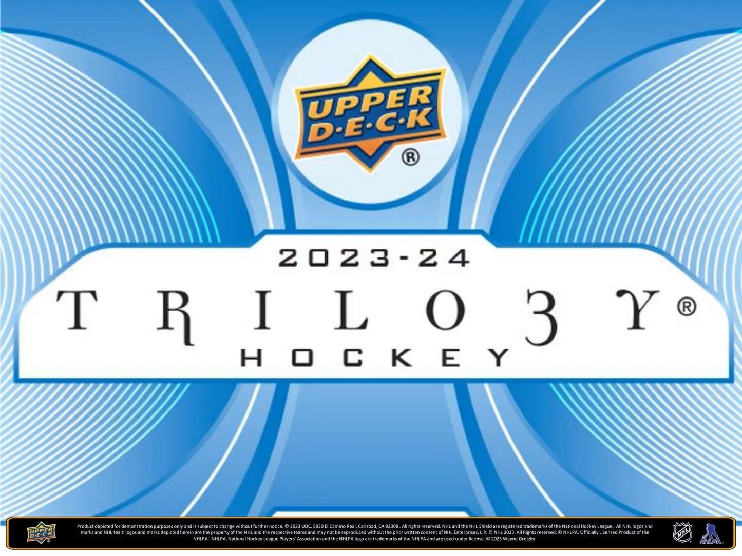 2023 - 24 Upper Deck Trilogy Hockey Hobby Box - Columbia Hobby - Sports Card Boxes - Toploaders - Card Savers