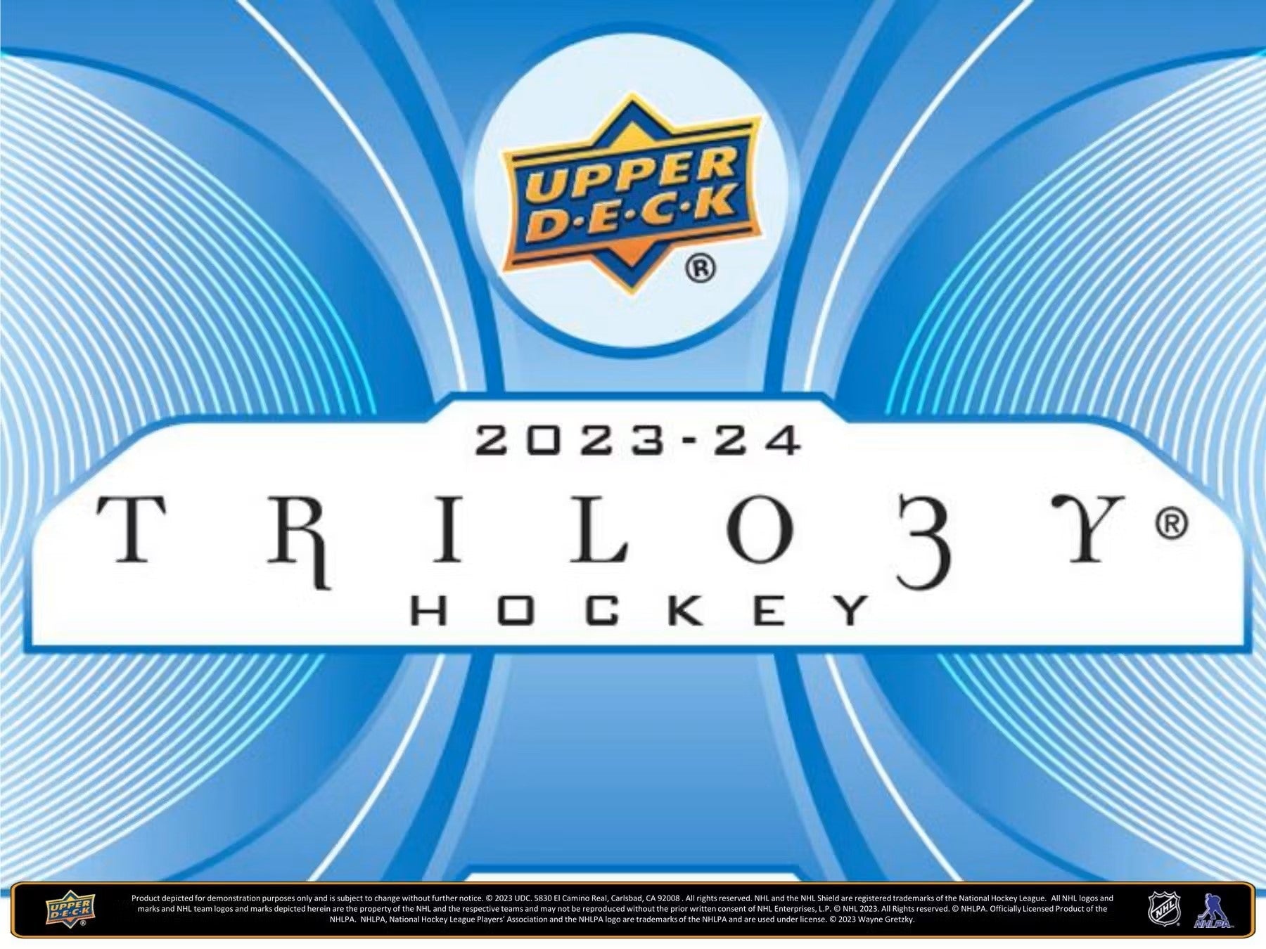 2023 - 24 Upper Deck Trilogy Hockey Hobby Box - Columbia Hobby - Sports Card Boxes - Toploaders - Card Savers