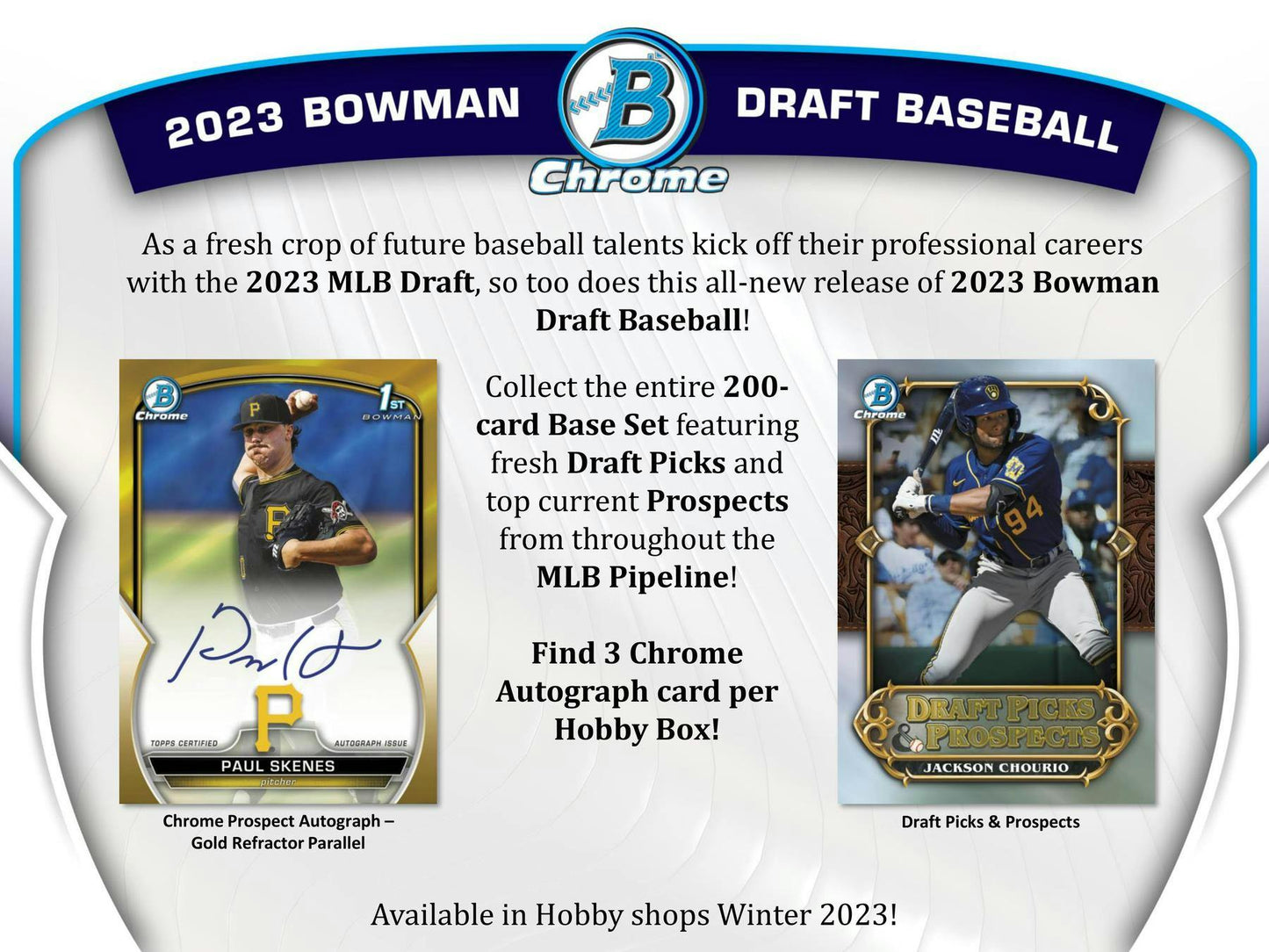 2023 Bowman Draft Baseball Hobby Jumbo Box - Columbia Hobby - Sports Card Boxes - Toploaders - Card Savers