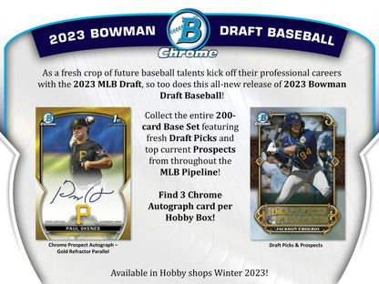 2023 Bowman Draft Baseball Hobby Jumbo Box - Columbia Hobby - Sports Card Boxes - Toploaders - Card Savers