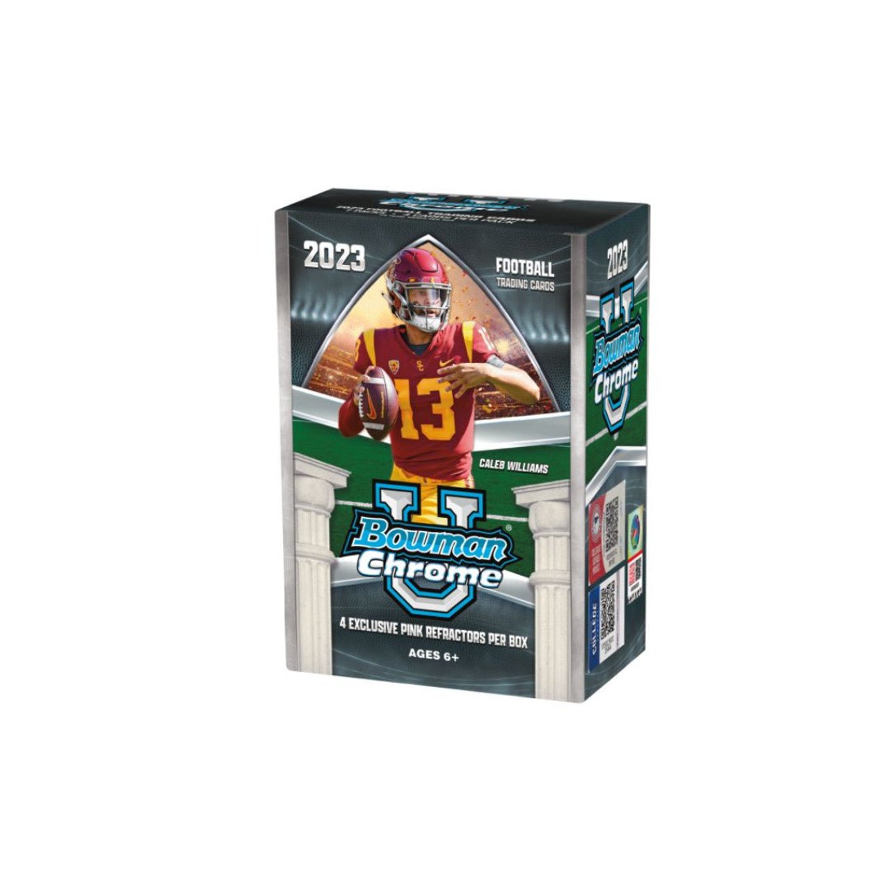 2023 Bowman University Chrome Football Blaster Box - Columbia Hobby - Sports Card Boxes - Toploaders - Card Savers