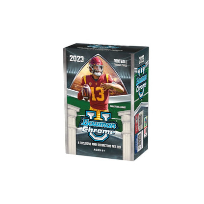 2023 Bowman University Chrome Football Blaster Box - Columbia Hobby - Sports Card Boxes - Toploaders - Card Savers