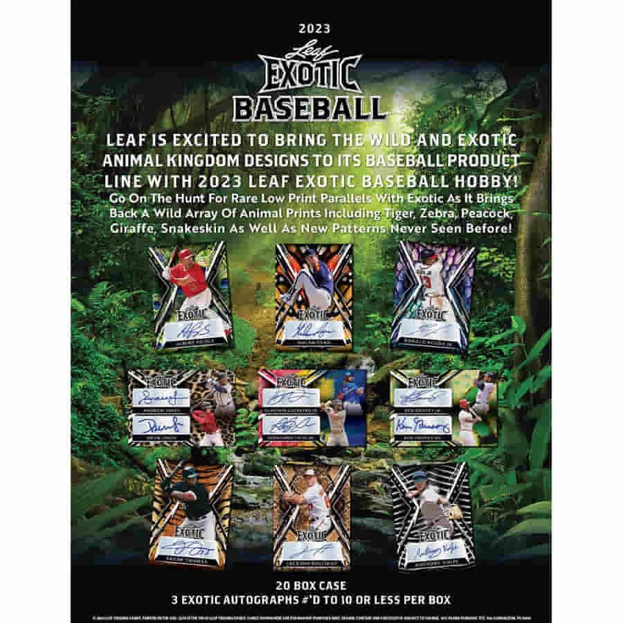 2023 Leaf Exotic Baseball Hobby Box - Columbia Hobby - Sports Card Boxes - Toploaders - Card Savers