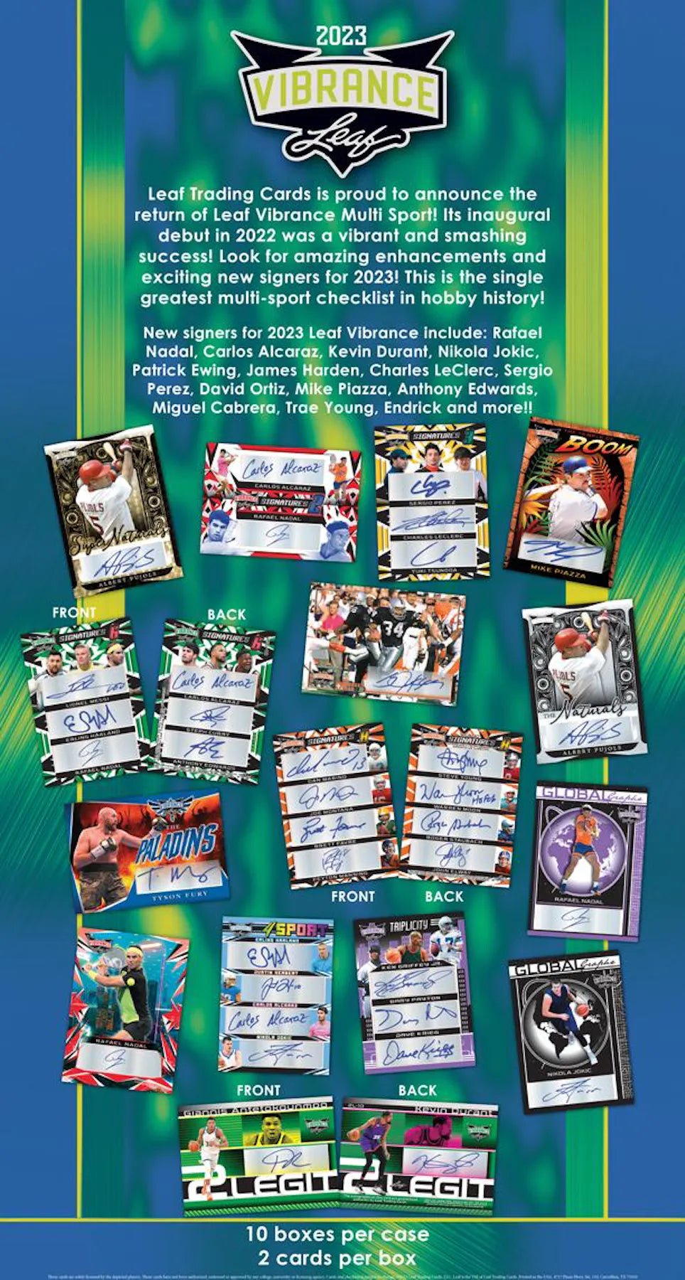 2023 Leaf Vibrance Multisport Hobby Box - Columbia Hobby - Sports Card Boxes - Toploaders - Card Savers