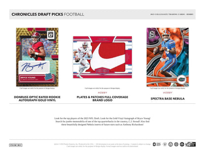 2023 Panini Chronicles Draft Picks Football Hobby Box - Columbia Hobby - Sports Card Boxes - Toploaders - Card Savers
