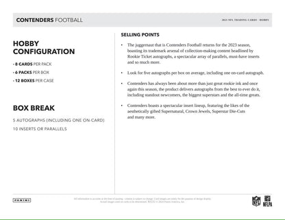2023 Panini Contenders Football Hobby Box - Columbia Hobby - Sports Card Boxes - Toploaders - Card Savers