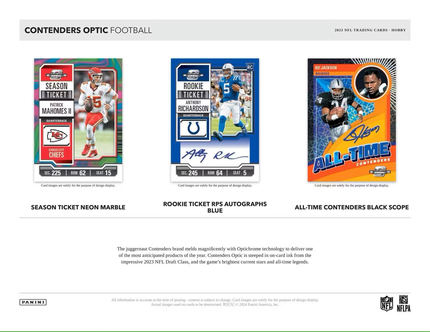 2023 Panini Contenders Optic Football Hobby Box - Columbia Hobby - Sports Card Boxes - Toploaders - Card Savers