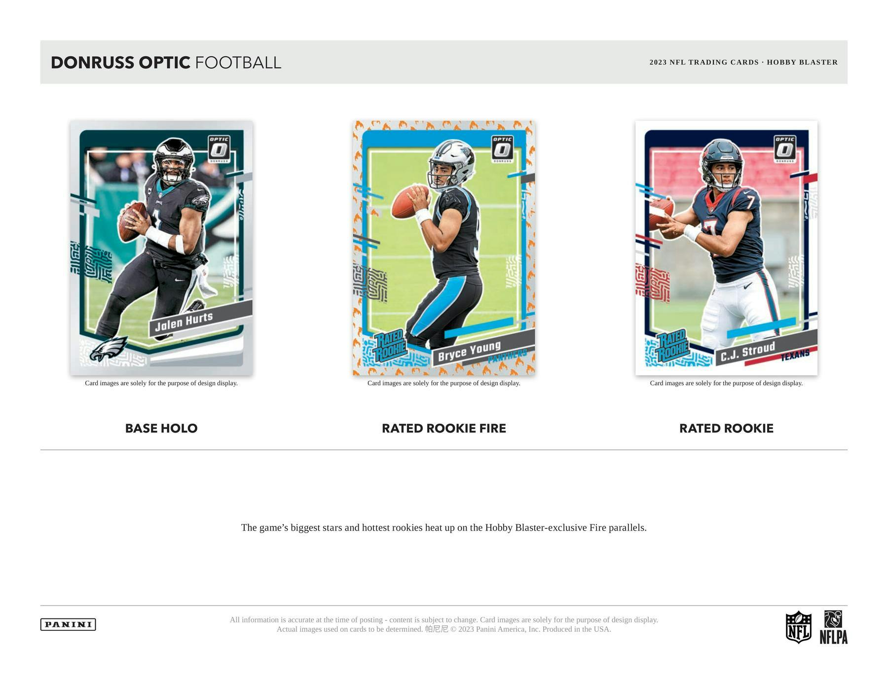 2023 Panini Donruss Optic Football 6 - Pack Hobby Blaster Box (Blue Scope Parallels) - Columbia Hobby - Sports Card Boxes - Toploaders - Card Savers