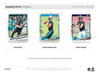 2023 Panini Donruss Optic Football 6 - Pack Hobby Blaster Box (Blue Scope Parallels) - Columbia Hobby - Sports Card Boxes - Toploaders - Card Savers