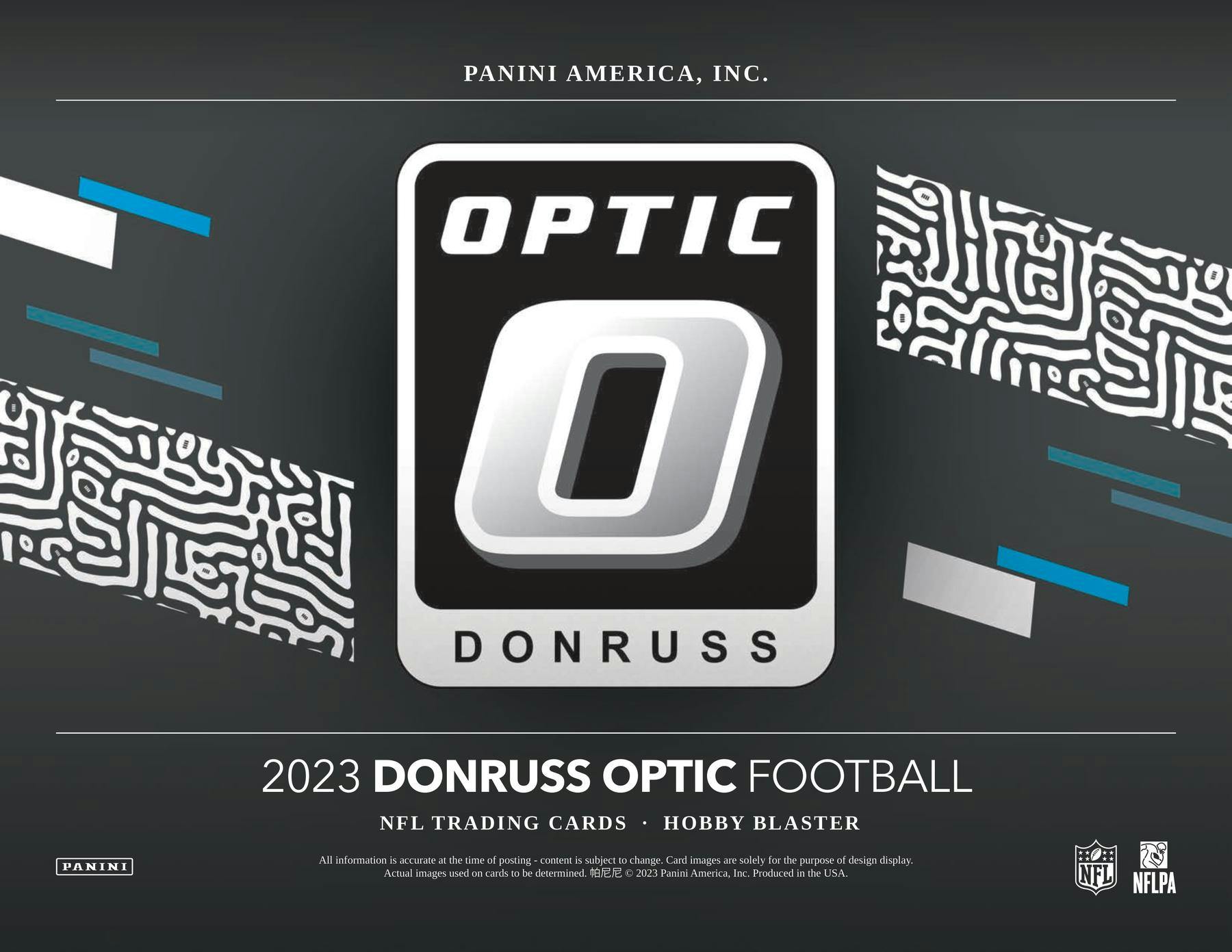 2023 Panini Donruss Optic Football 6 - Pack Hobby Blaster Box (Blue Scope Parallels) - Columbia Hobby - Sports Card Boxes - Toploaders - Card Savers