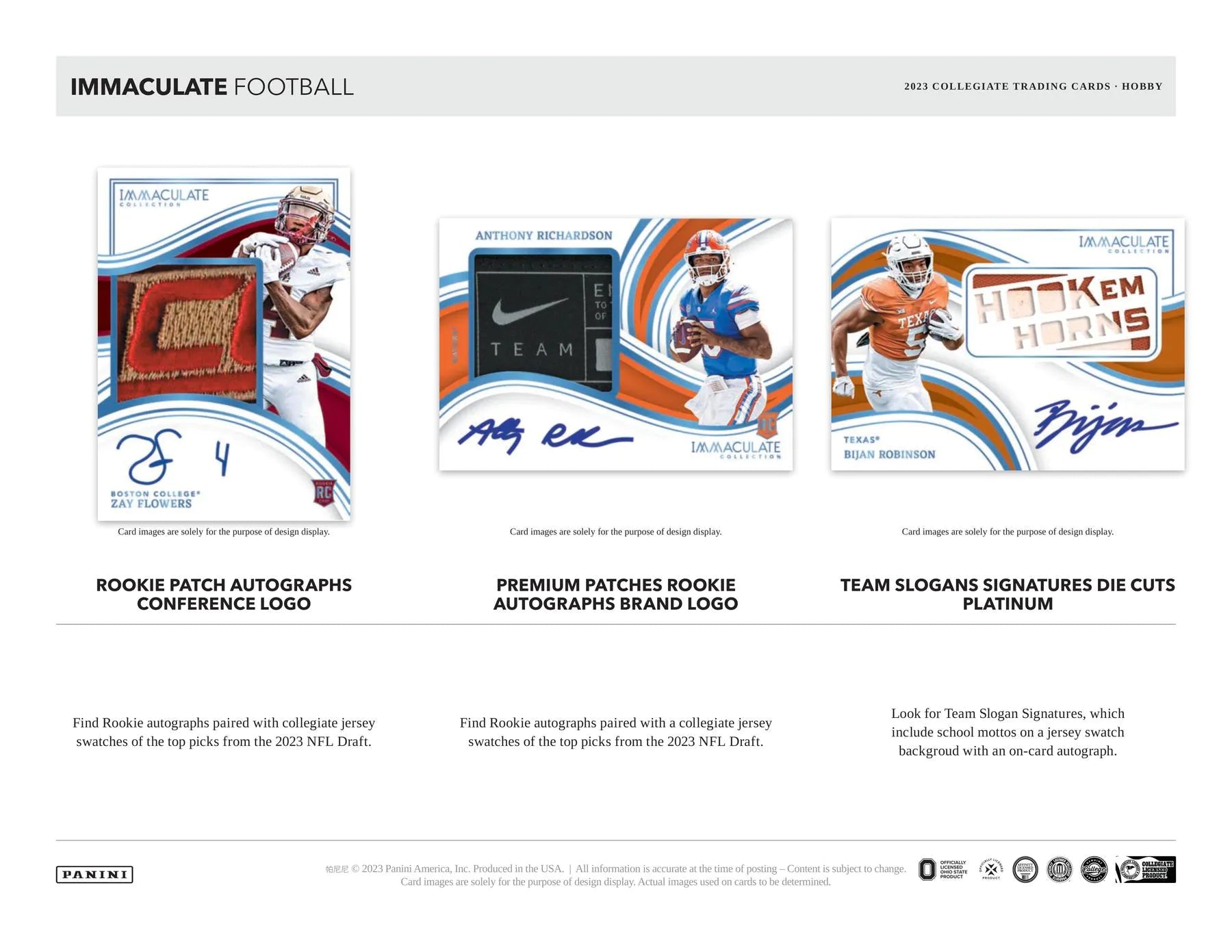 2023 Panini Immaculate Collegiate Football - Columbia Hobby - Sports Card Boxes - Toploaders - Card Savers