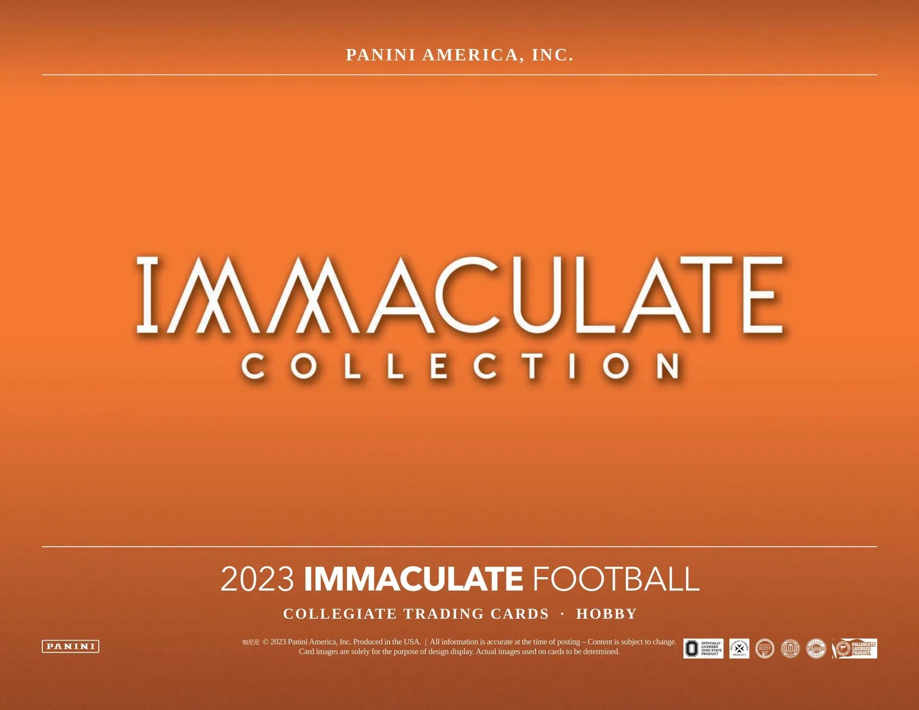 2023 Panini Immaculate Collegiate Football - Columbia Hobby - Sports Card Boxes - Toploaders - Card Savers
