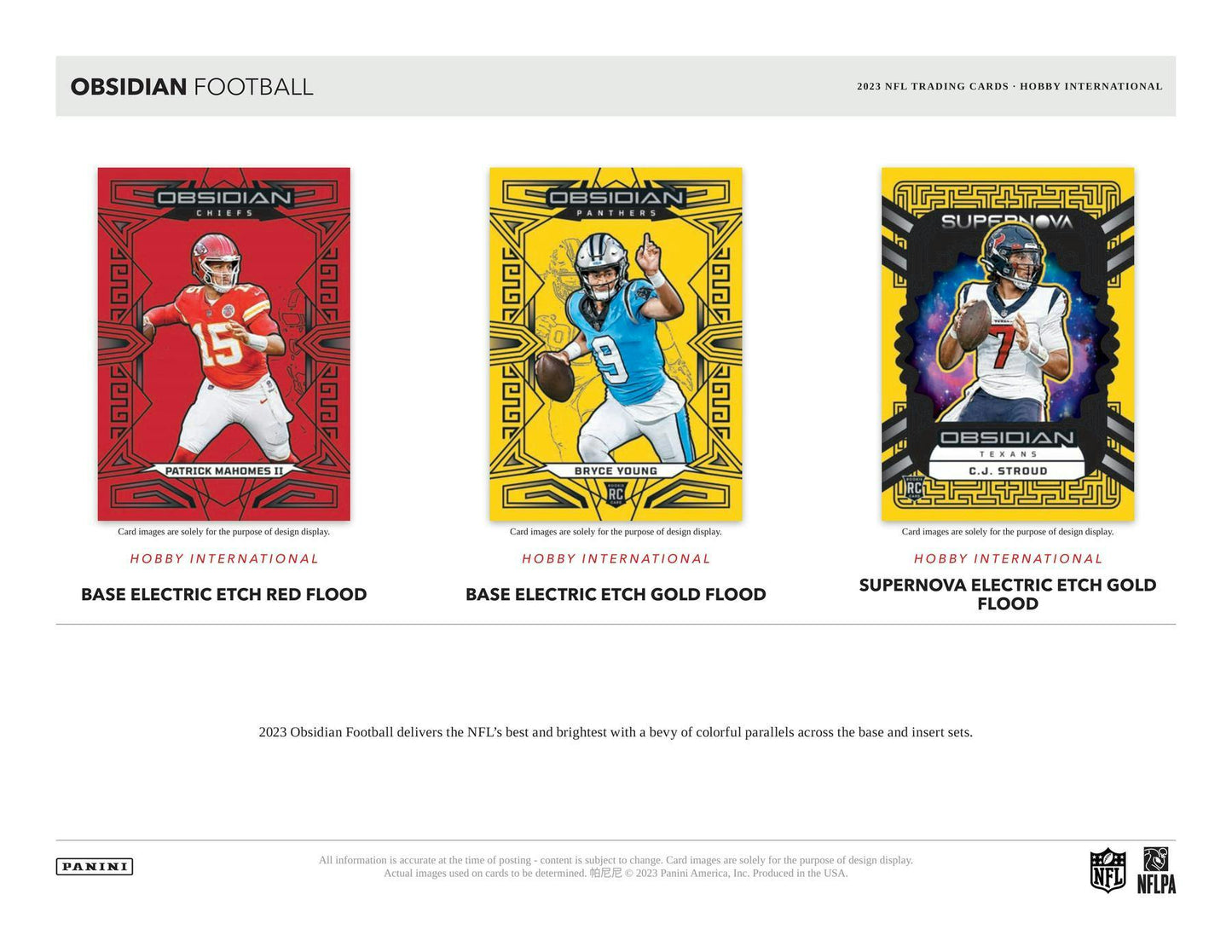 2023 Panini Obsidian Football International Hobby Box - Columbia Hobby - Sports Card Boxes - Toploaders - Card Savers