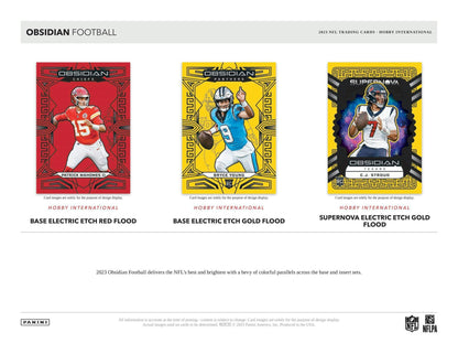 2023 Panini Obsidian Football International Hobby Box - Columbia Hobby - Sports Card Boxes - Toploaders - Card Savers