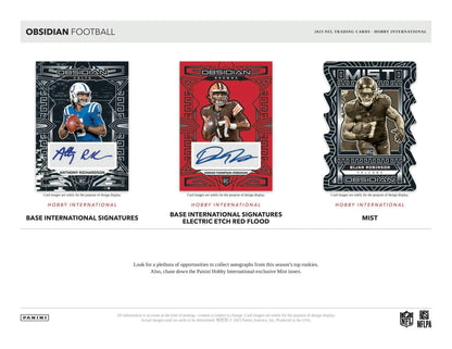 2023 Panini Obsidian Football International Hobby Box - Columbia Hobby - Sports Card Boxes - Toploaders - Card Savers