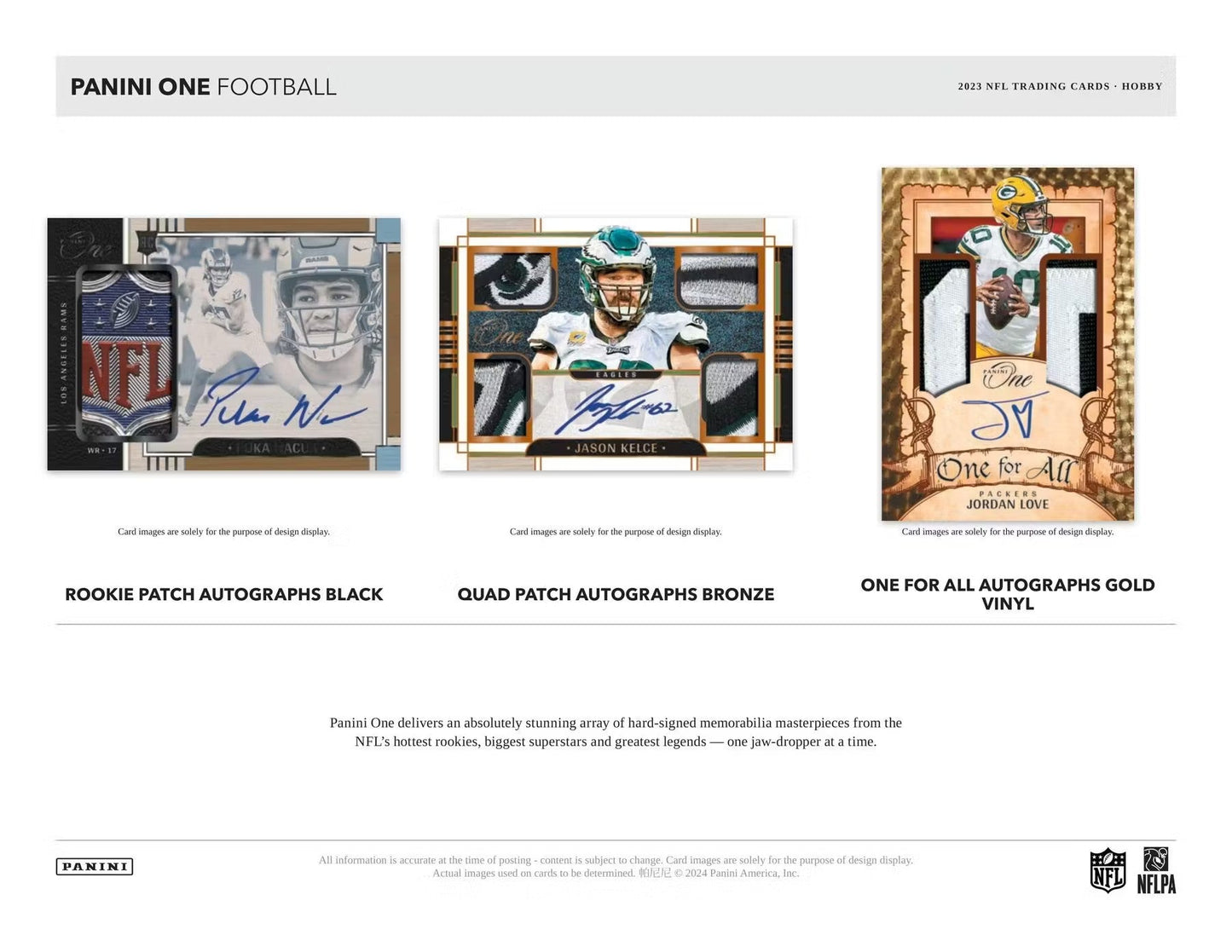 2023 Panini One Football Hobby Box - Columbia Hobby - Sports Card Boxes - Toploaders - Card Savers