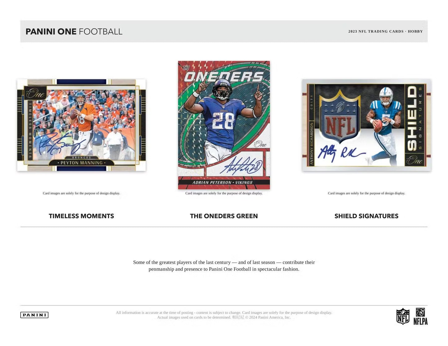 2023 Panini One Football Hobby Box - Columbia Hobby - Sports Card Boxes - Toploaders - Card Savers