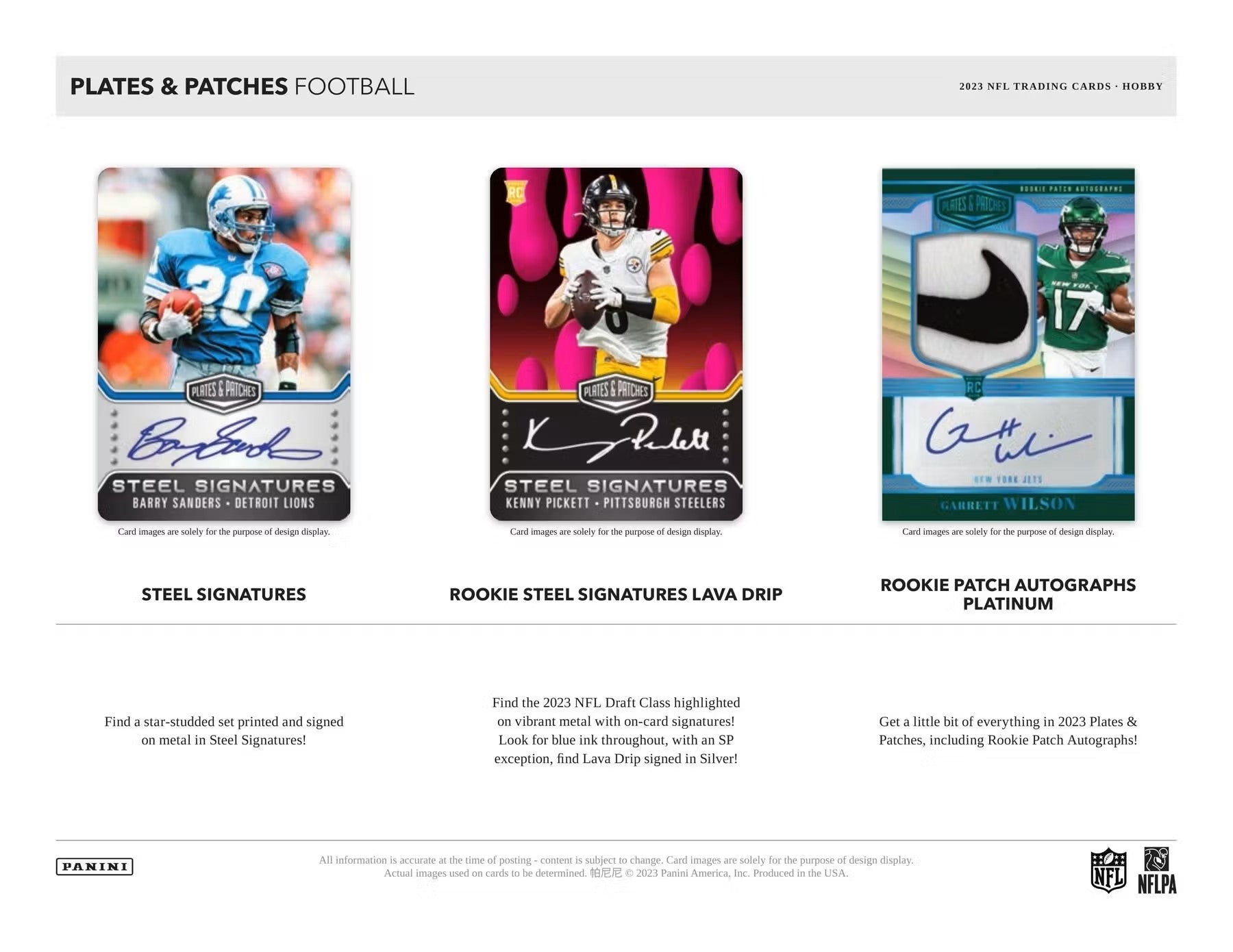 2023 Panini Plates and Patches Football Hobby Box - Columbia Hobby - Sports Card Boxes - Toploaders - Card Savers