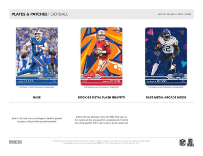 2023 Panini Plates and Patches Football Hobby Box - Columbia Hobby - Sports Card Boxes - Toploaders - Card Savers