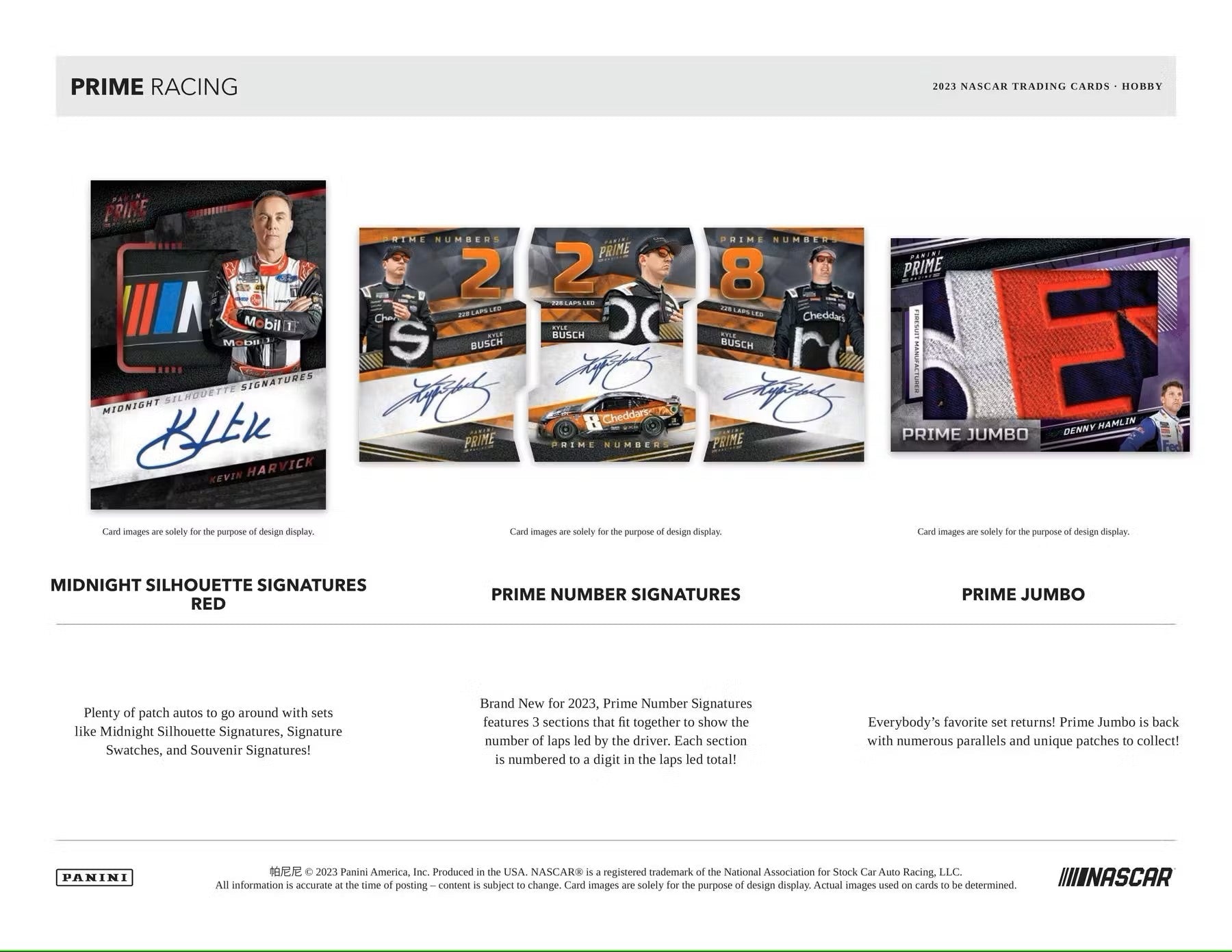 2023 Panini Prime Racing Hobby Box - Columbia Hobby - Sports Card Boxes - Toploaders - Card Savers