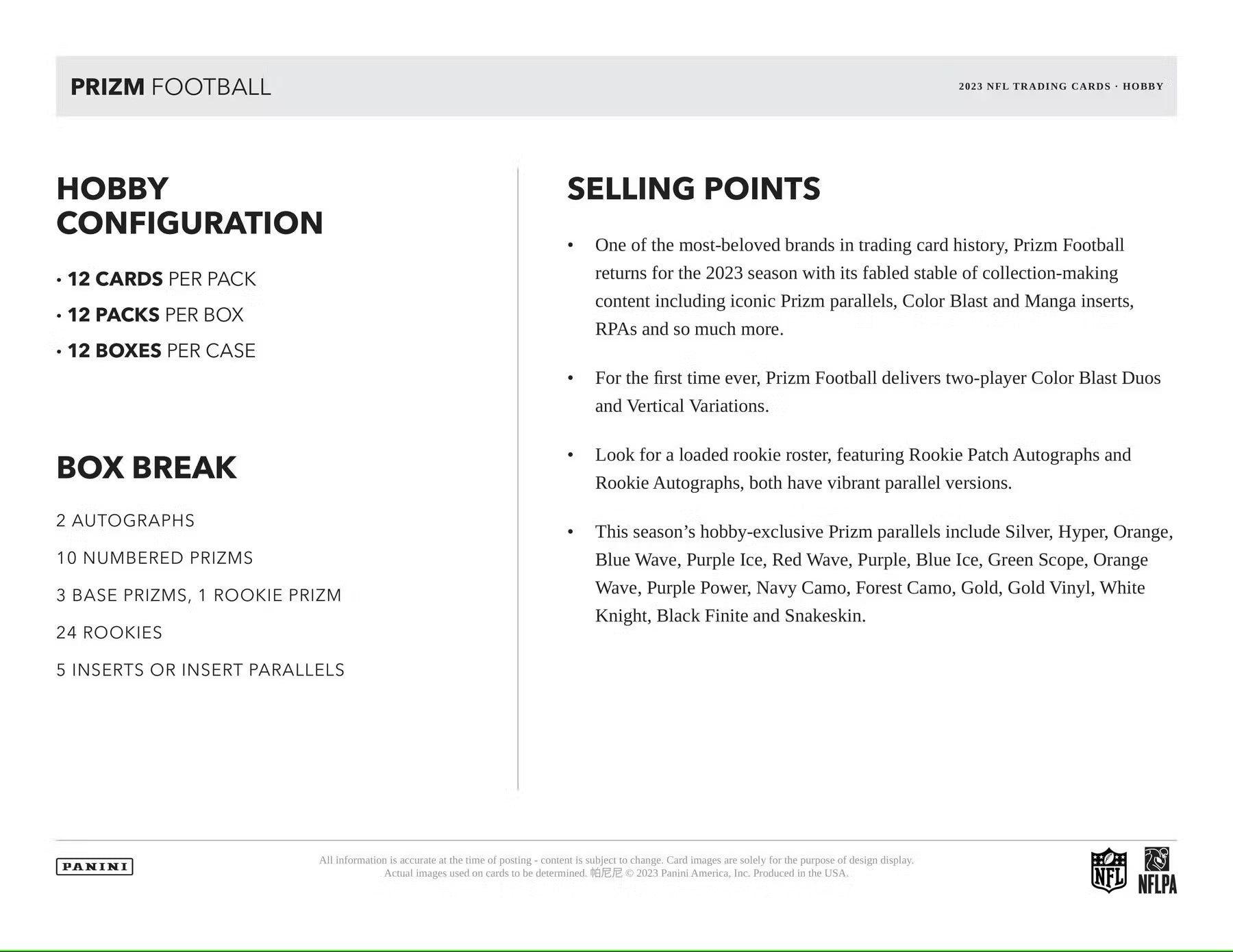 2023 Panini Prizm Football Hobby Box - Columbia Hobby - Sports Card Boxes - Toploaders - Card Savers