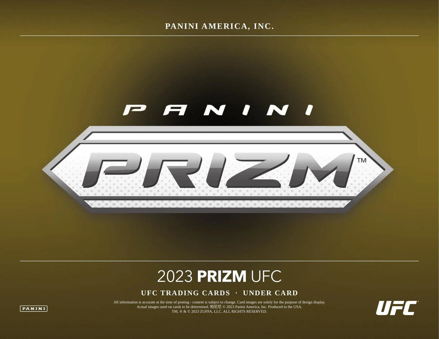 2023 Panini Prizm UFC Under Card Box - Columbia Hobby - Sports Card Boxes - Toploaders - Card Savers