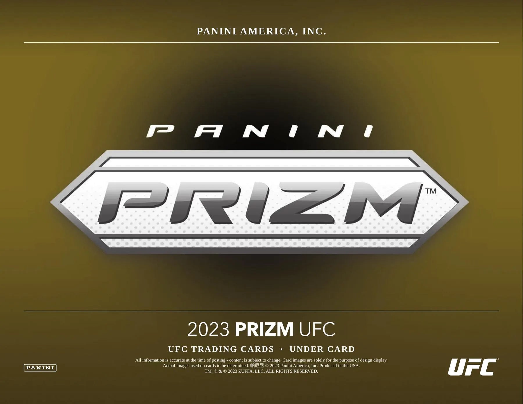 2023 Panini Prizm UFC Under Card Box - Columbia Hobby - Sports Card Boxes - Toploaders - Card Savers